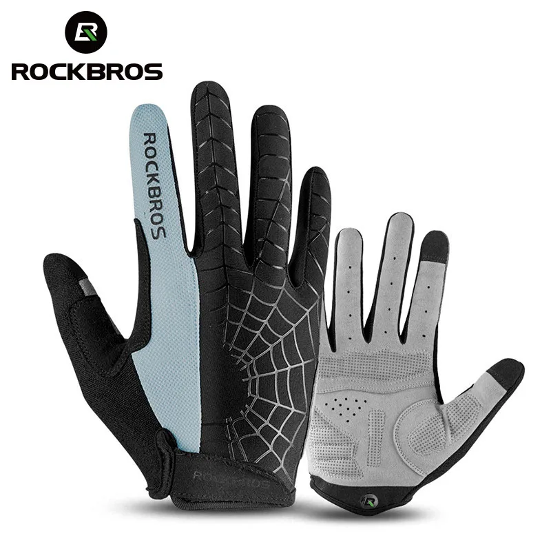 Mountain Biking Gear For Men - ROCKBROS bahar bisiklet eldiveni tam parmak